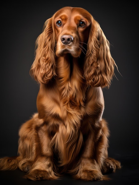 English cocker spaniel dog studio shot isolato su sfondo chiaro ai generativa