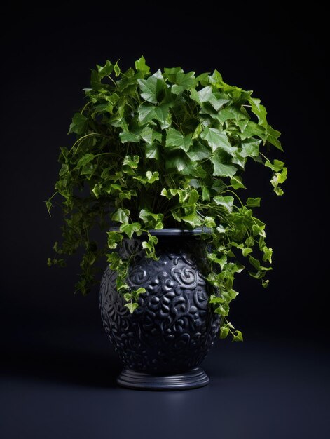 English Ivy Hedera helix Studio Shot Isolated on Clear Background Generative AI