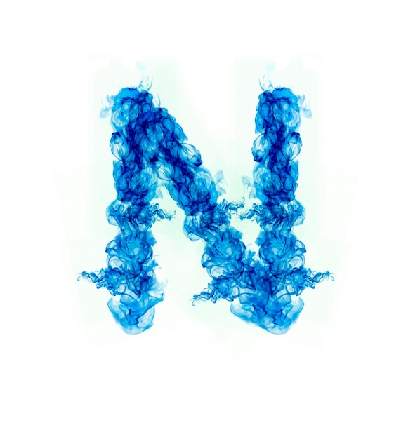 Foto lettere inglesi blu fiamma