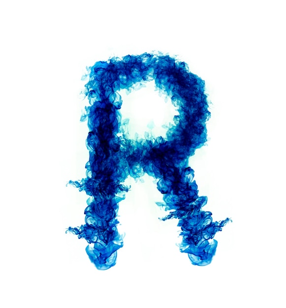 Photo english letters blue flame