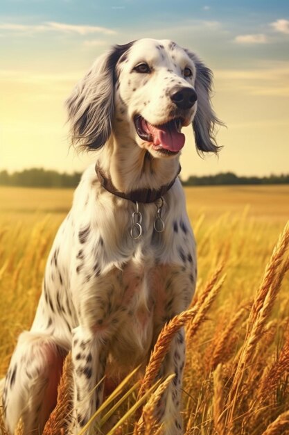 English setter dog Generative AI