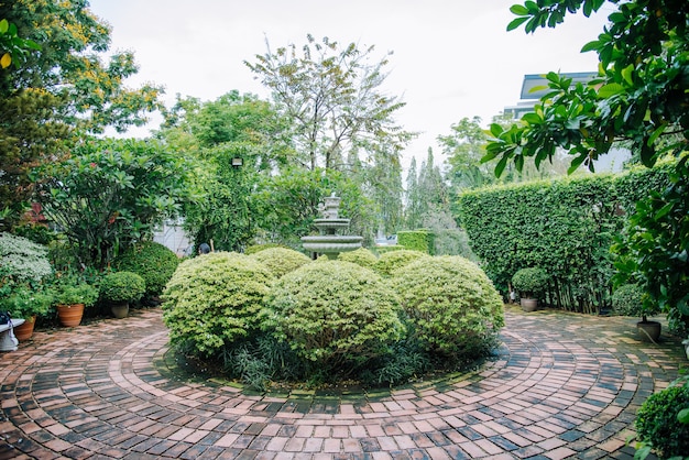 写真 夏の英国スタイルの庭園