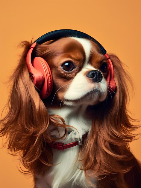 English Toy Spaniel in the Style of a Portrait Classic Style