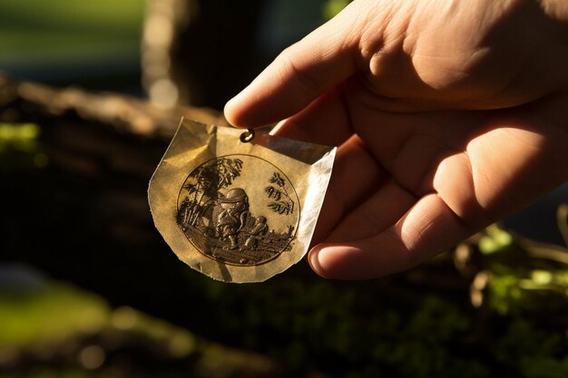 Photo engraved herbal tea bag ad