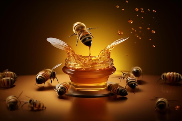 刻された蜂蜜の広告