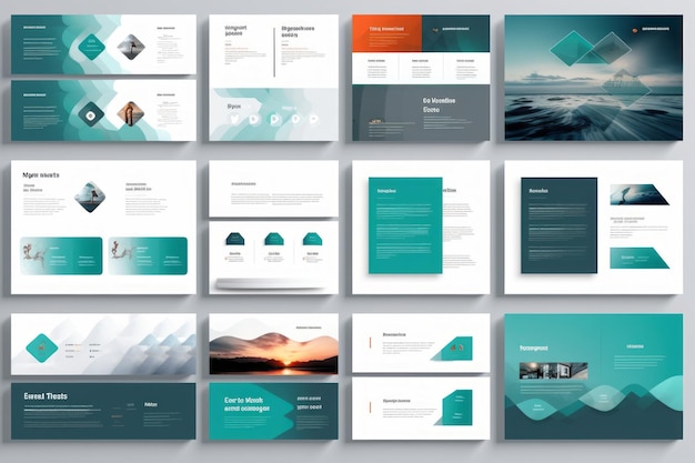 Photo enhance your presentations with sleek modern slide templates a comprehensive infographic design set