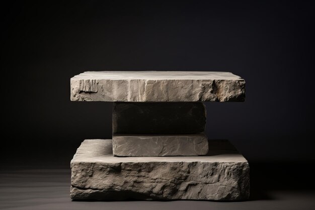 Enhance your product's presence with the stylish stone podium the perfect pedestal for displaying a