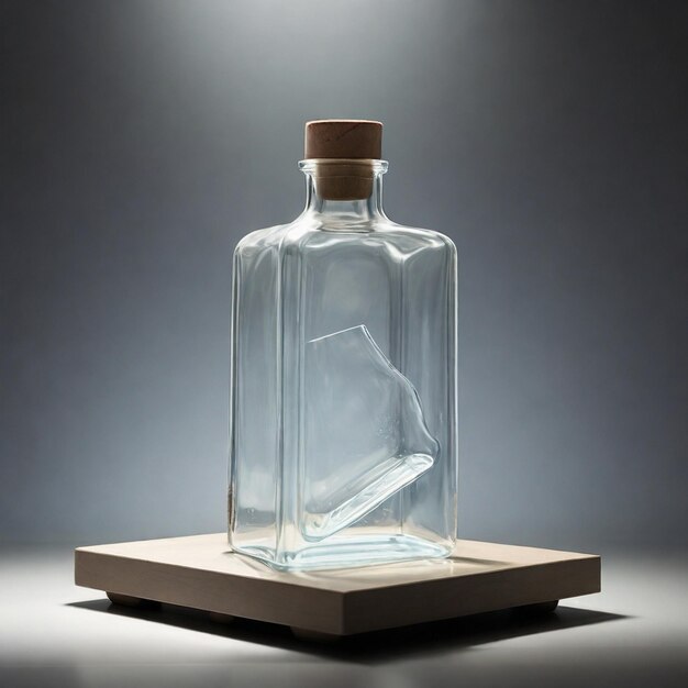 Улучшите свои решения для хранения с помощью стеклянной бутылки, украшающей стильную пластиковую коробку