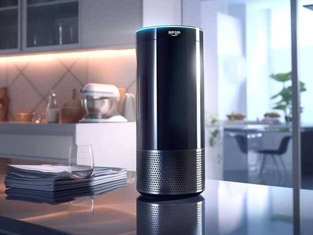 Photo enhancing home life with voice assistants ai generated