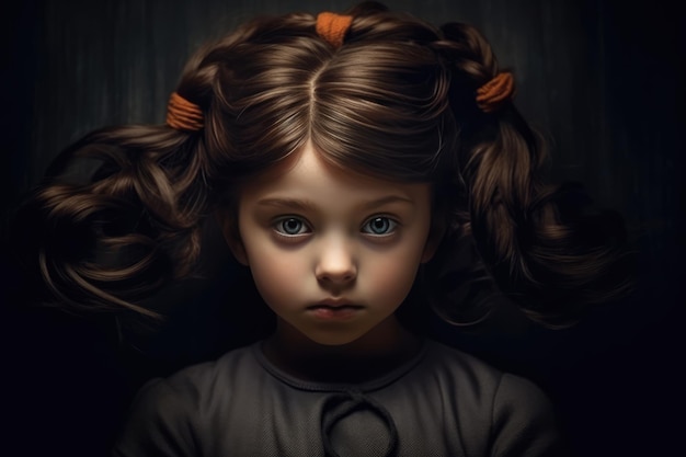 The Enigma of the Little Girl with Curly Pigtails