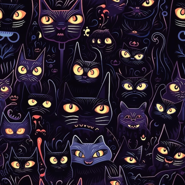 Photo the enigmatic allure of the creepy cat pattern