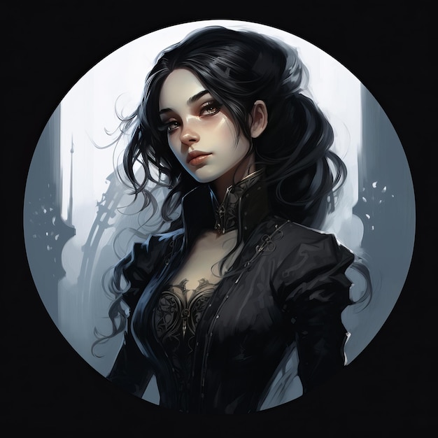 Premium AI Image | The Enigmatic Beauty A Gothic Victorian Girl with ...