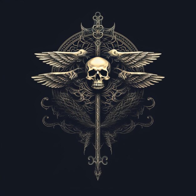 The Enigmatic Dance of the Grungy Dark Unveiling the Mythological Caduceus Witchcraft and Skeleton