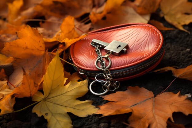 紅葉の中の財布の謎の失踪 必死の鍵探し