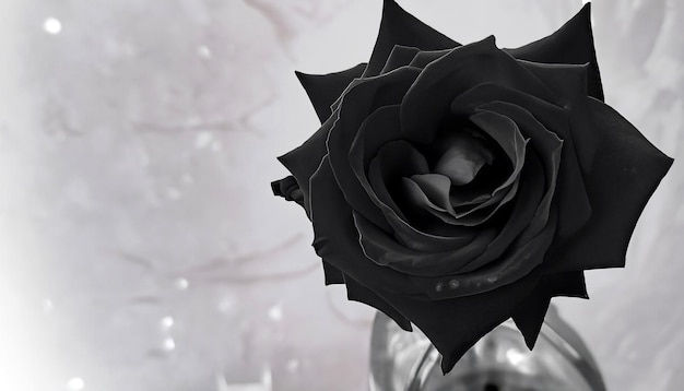 Enigmatic Elegance Free Photo of a Black Rose Embrace the Mysterious Beauty of Nature's Rare Bloom