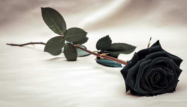 Enigmatic Elegance Free Photo of a Black Rose Embrace the Mysterious Beauty of Nature's Rare Bloom