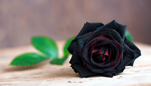 Enigmatic Elegance Free Photo of a Black Rose Embrace the Mysterious Beauty of Nature's Rare Bloom