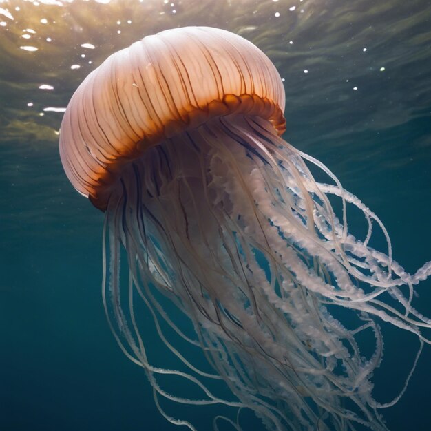 Photo enigmatic jellyfish ethereal beauties of the deep