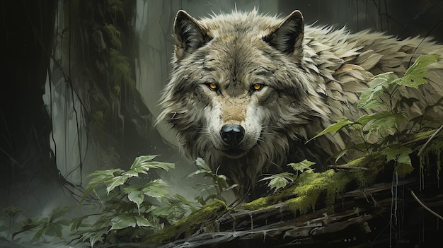 Enigmatic Majesty The Lone Wolf in the Forest