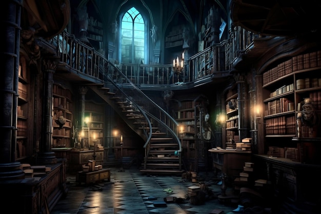 Enigmatic Manor Concealed Passages and Dusty Tomes AI