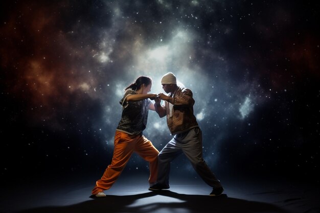 Enigmatic Nebula Dance smoky background photo