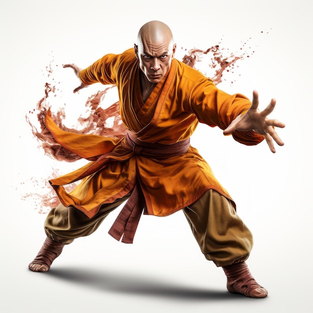 Photo the enigmatic shaolin monk wizard a photorealistic cgi tribute in diablo iv cinematic style