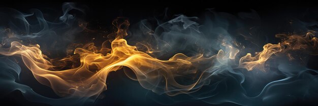 Photo enigmatic smoke swirls on a dark background