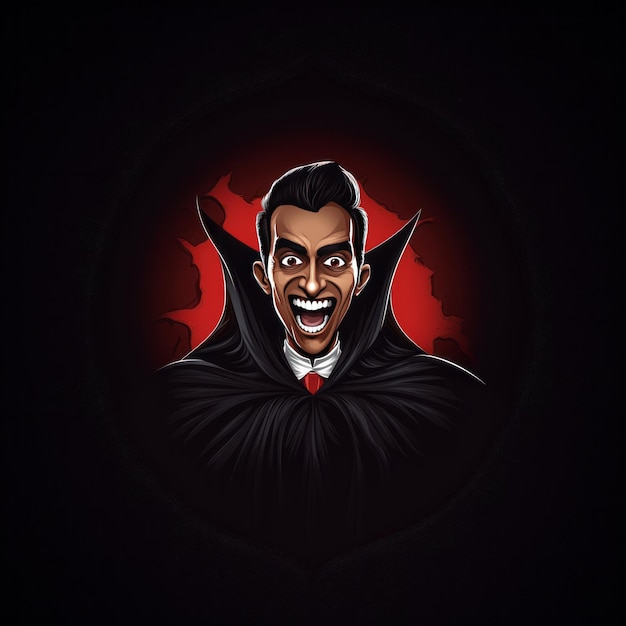 Photo the enigmatic transformation vivek ramaswamy becomes dracula in mesmerizing 2d cartoon style