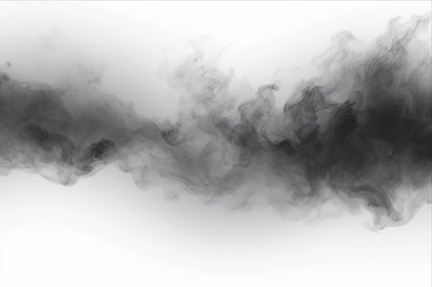 Enigmatic Translucent Smoke Captivating Vector Illustration of Steam Explosion on Transparent White