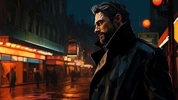 The Enigmatic Wanderer Hugh Jackman's Abstract Graphic Novel Journey through the Cinematic Streets