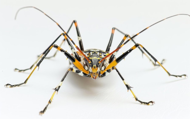 The Enigmatic World of Assassin Bugs On White Background