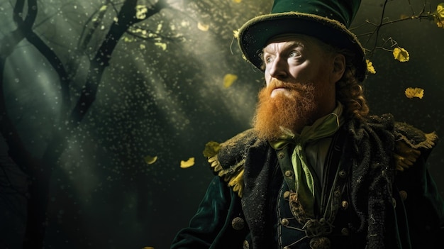 Enigmatische Leprechaun in groen voor St. Patrick's Day festiviteiten