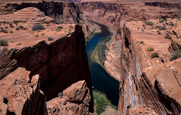 Enjoy freedom and explorer concept travel and adventure concept colorado river in grand canyon