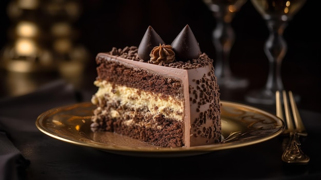 Enjoy the Luxury of Champagne Truffle Cake