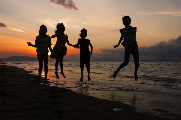 Enjoy The Sunset in Indonesian Beach