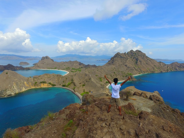 Enjoy the view on Padar Island. Komodo Islands.