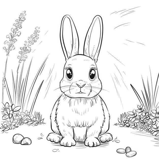 Enjoyable Bunny Coloring Pages for Kids