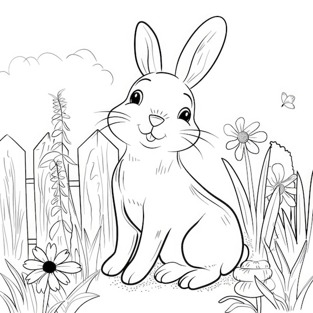 Enjoyable Bunny Coloring Pages for Kids