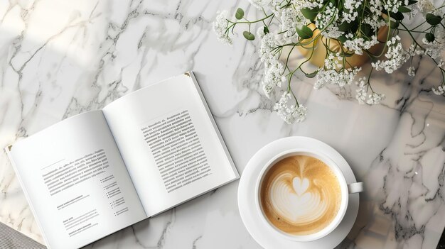 enkele boeken met een koffie op de tafel