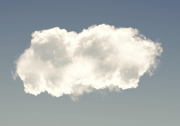 Foto enkele wolken op de diepblauwe achtergrond witte pluizige wolkenfoto prachtige wolkenvorm klimaat milieubeschermingsconcept