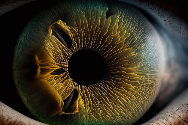 Enlarged iris eye