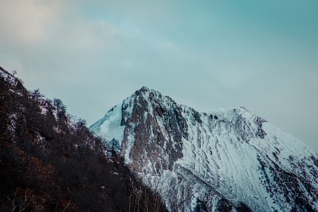 Enorme besneeuwde bergen