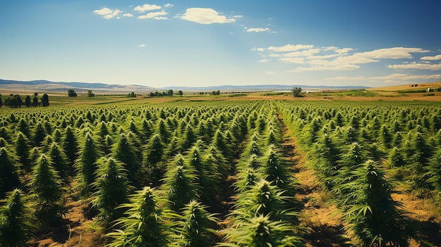 Enormous Hemp Marijuana Field Captured in Vertical Video