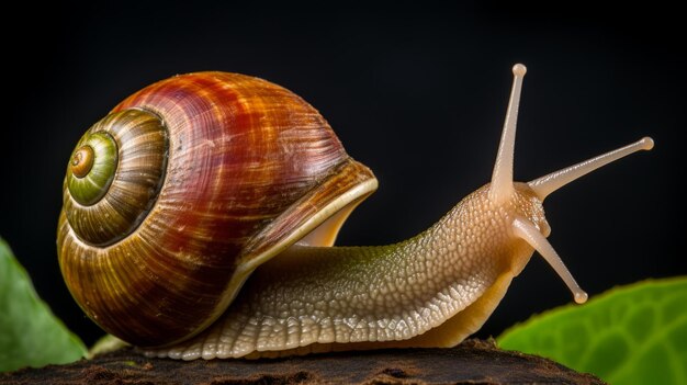 Enormous Snail Takes Over an Apple