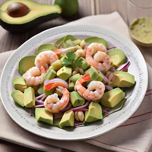 Ensalada de Camarones y Aguacate AI