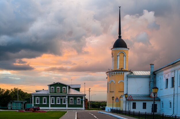 The ensemble of the buildings of the Cathedral square in Kolomna Kremlin. Kolomna