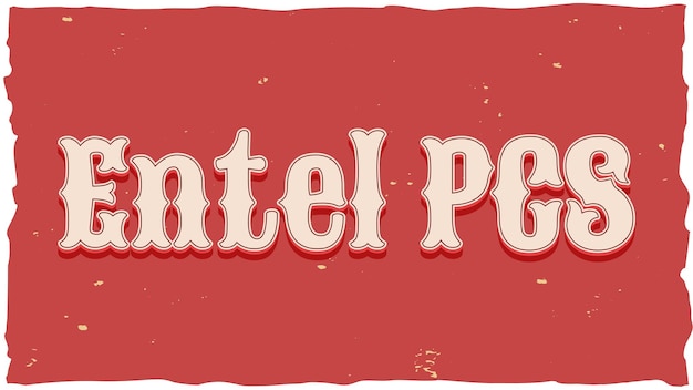 Foto entel pcs vintage tekst