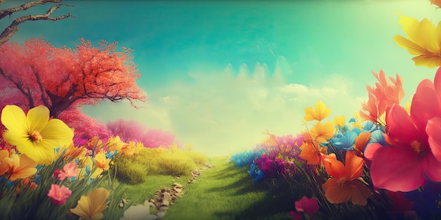 Enter spring with this colorful meadow