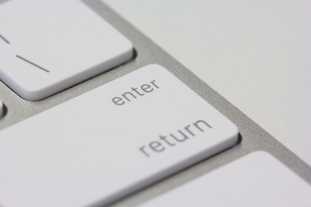 Enter-toets in een toetsenbord Close-up
