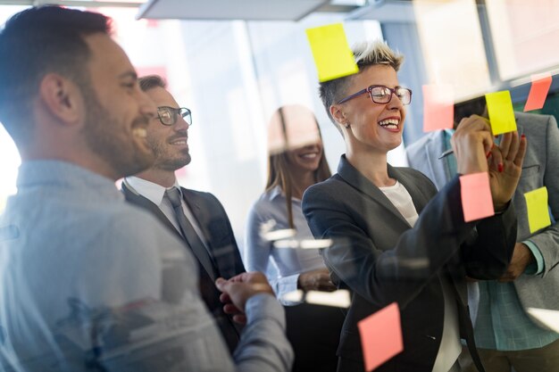 Enterpreneurs and business people conference in modern meeting room